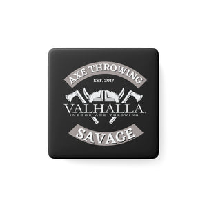 Valhalla Savage Porcelain Magnet, Square