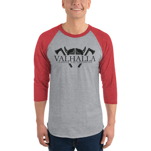 Valhalla Logo 3/4 sleeve raglan shirt